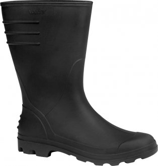 Bota de PVC preta, cano m�dio, com forro, 40, VONDER
