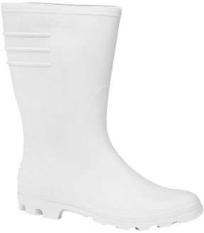 Bota de PVC branca, cano m�dio, sem forro, 40, VONDER