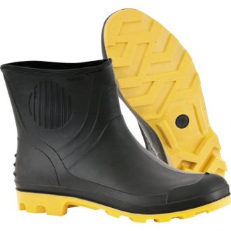 Bota de PVC preta e amarela, cano 3/4, sem forro, 41, VONDER