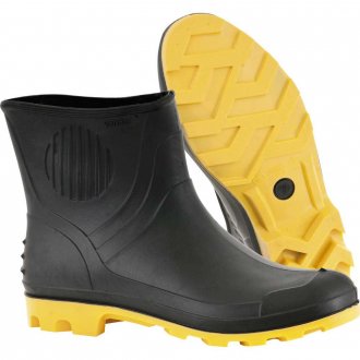 Bota de PVC preta e amarela, cano 3/4, com forro, 40, VONDER