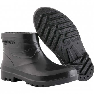 Bota de PVC preta, cano curto, 10 cm,  com forro, SL FLEX, 34, ALPARGATAS
