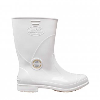 Bota de PVC branca, cano m�dio, com forro, 41, MAXIGRIP CCBG3 506-41, CALFOR