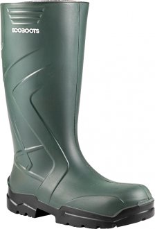 Bota em poliuretano, cano longo verde com solado preto, n�  35, Polytech, 91BPUL600 BRACOL