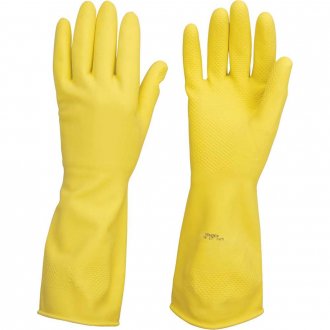 Luva de l�tex, tamanho XG, cor amarela, antiderrapante, com forro, VONDER
