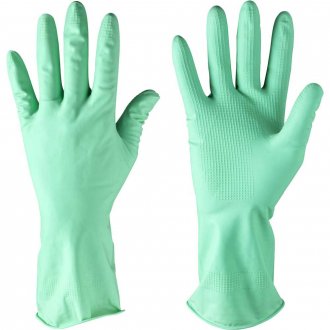 Luva de l�tex, tamanho P, 32 cent�metros, cor verde, antiderrapante, com forro, IMBAT