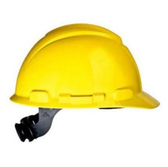 Capacete amarelo, suspens�o com catraca e jugular de tecido, aba frontal, H 700, 3M