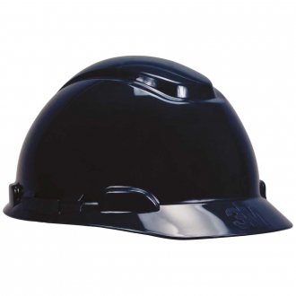 Capacete azul escuro, suspens�o com ajuste f�cil e jugular de tecido, aba frontal, H 700, 3M
