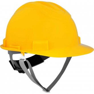 Capacete aba frontal, amarelo, com jugular e suspens�o com catraca, VONDER PLUS