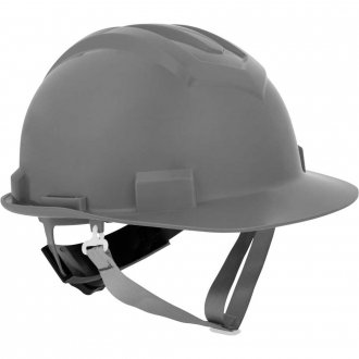 Capacete aba frontal, cinza, com jugular e suspens�o com catraca, VONDER PLUS