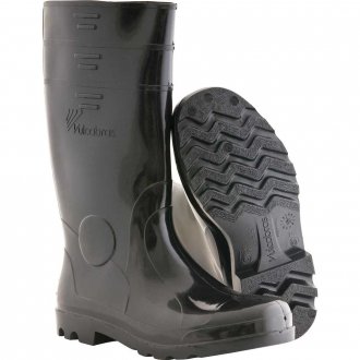 Bota de PVC preta, cano longo, com forro, 37, VULCABRAS