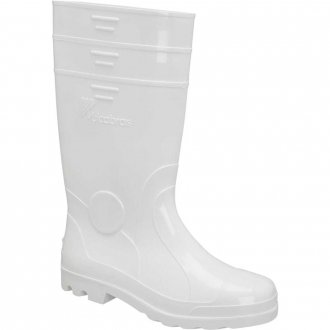 Bota de PVC branca, 37, cano longo, sem forro, BPCL31 VULCABRAS