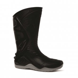 Bota de PVC preta e cinza, 44, MOTOSAFE