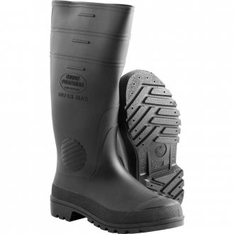 Bota de PVC preta, cano extra longo, sem forro, 38/39, SUPERMAX  CELSF 503, C ALFOR