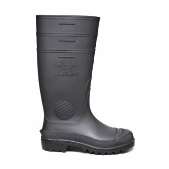 Bota de PVC preta, cano extra longo, sem forro, 45/46, SUPERMAX  CELSF 503, C ALFOR