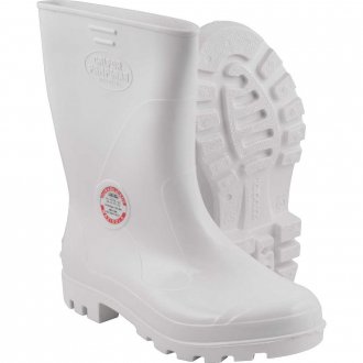 Bota de PVC branca, cano curto,  com forro, 41, MAXISOLA, CCBP3 506/41, CALFOR