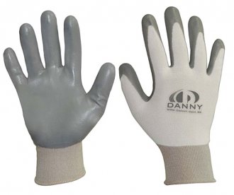Luva Ultraflex, tamanho G, branca com cinza, DA-12600 DANNY