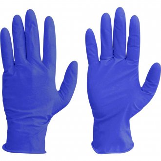 Luva Nitr�lica, tamanho G, azul cobalto, sem p�, caixa com 100 pe�as, SONIC, SUPERMAX