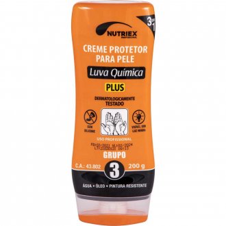 Creme protetor para a pele, 200 g, luva qu�mica grupo 3, NUTRIEX