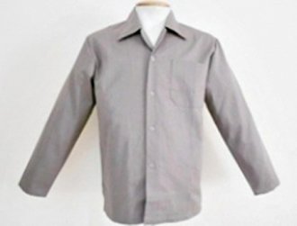 Camisa brim cinza, manga longa, tamanho G, 54, sem bot�o, SANTANENSE UNILEVE WICO