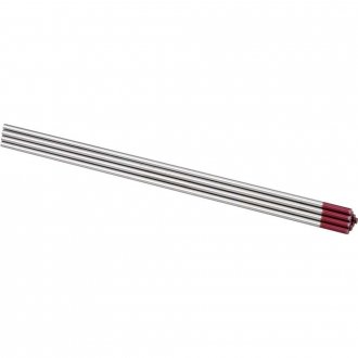 Eletrodo de tungst�nio, ponta vermelha, com 2% de t�rio, 2,4 mm, AWS A5.12, VONDER