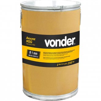 Arame MIG/MAG 1,0 mm, barrica com 250 kg, VONDER