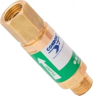 V�lvula seca corta-chama para regulador, Oxig�nio, descart�vel, VCFN/RO 407790 CONDOR