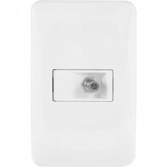 Conjunto tomada para antena de TV tipo F, 4x2 LGX060, PIAL POP