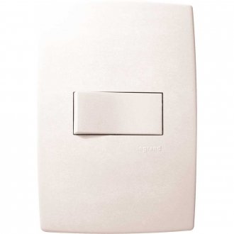 Interruptor de embutir linha Pial Plus, 1 tecla simples horizontal, 611110, PIAL