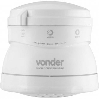 Ducha 3 temperaturas, 4.400 W, 220 V~, branca, VONDER