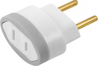 Plugue adaptador 2P redondo para 2P chato, cores sortidas, 1556 DANEVA