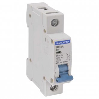 Mini disjuntor 1 polo, 70 A, 3 kA, TD3KA, 58011012 TRAMONTINA ELETRIK