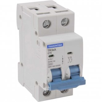 Mini disjuntor 2 polos, 70 A, 3 kA, TDJ3, 58012012 TRAMONTINA ELETRIK