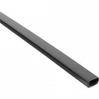 Canaleta de PVC, 20 mm x 10 mm x 2 metros, preta, com adesivo, 9983 MANTAC