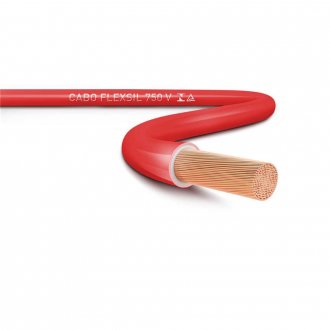 Cabo flex�vel 750 V, 6 mm� x 100 metros, vermelho, SIL