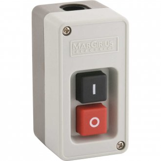 Chave el�trica sobrepor liga e desliga, 3x20 A, 3,0 CV, 220 V~, CS102-T, sem corrente cont�nua, PVC, acionamento bot�o, MAR-GIRIUS