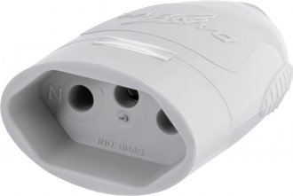 Plugue f�mea 2P+T redondos, cinza, 20 A, 250 V~, DN1608 DANEVA