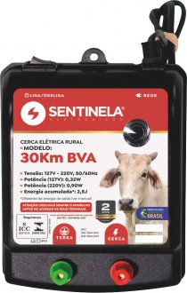 Eletrificador de cerca el�trica 30 km, com alcance de 3.500 m, 1039 SENTINELA
