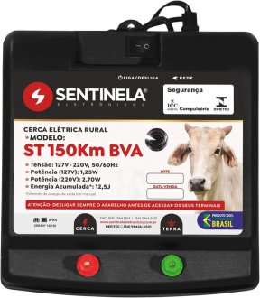 Eletrificador de cerca el�trica 150 km, com alcance de 20.000 m, 2010 SENTINELA