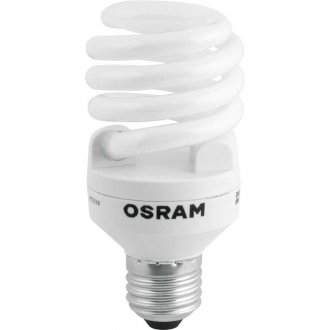 L�mpada fluorescente E27, 20 W, 220 V~ - 240 V~, espiral mini, Twister, OSRAM
