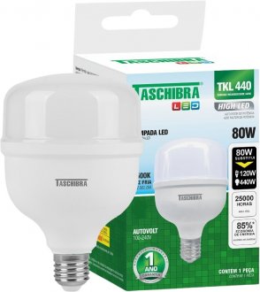 L�mpada LED BULBO, 80 W, bivolt, 6.500 K, TKL 440, 11080692 TASCHIBRA