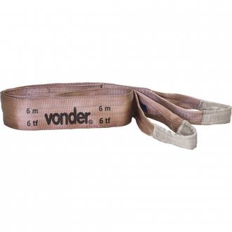 Cinta para eleva��o de cargas 7:1, 6,0 m, 6,0 tf, marrom, CE 660, VONDER