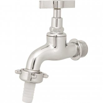 Torneira met�lica para jardim, cromada, 3/4
