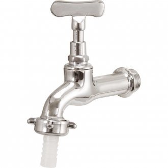 Torneira met�lica para jardim, cromada, 3/4