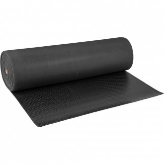 Piso de borracha antiderrapante, tipo gr�o, 2,5 mm, preto, VONDER