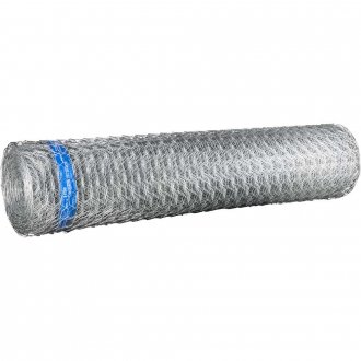 Tela met�lica hexagonal, galinheiro, coleira branca, malha 2