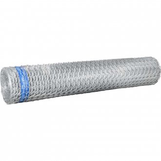 Tela met�lica hexagonal, galinheiro, coleira branca, malha 2