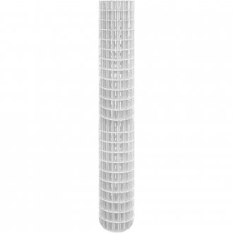 Tela alambrado, telacor branca, malha 10 cm x 5 cm, fio 2,5 mm, com 2,0 m x 25 m (altura x comprimento), 3736, MORLAN