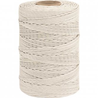 Corda multifilamento tran�ada, 3 mm x 603 m, branca, VONDER