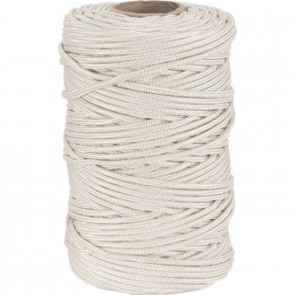 Corda multifilamento tran�ada, 6 mm x 180 m, branca, VONDER