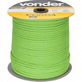 Corda caminhoneiro tran�ada, 8 mm x 228 m, verde, VONDER
